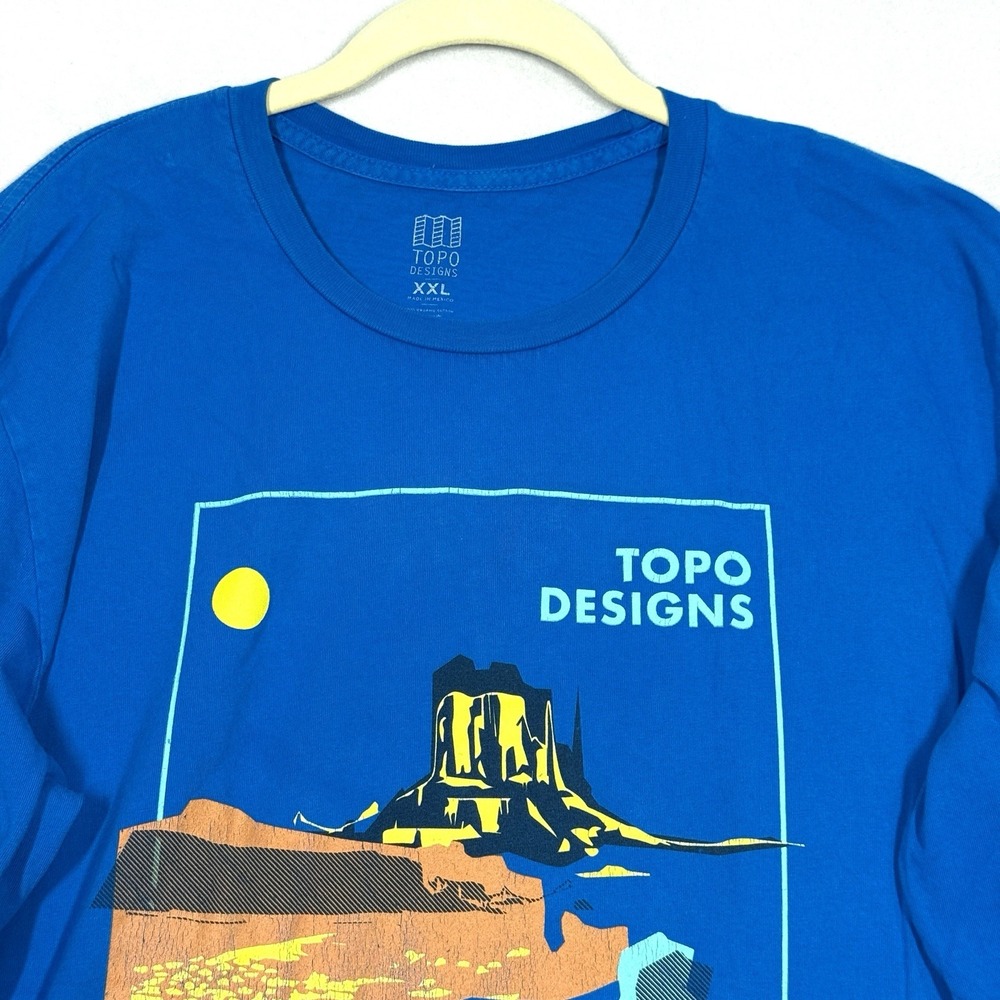 Topo Designs Shirt Mens XXL 2XL Moab Long Sleeve Graphic Organic Cotton Tee - Picture 2 of 12